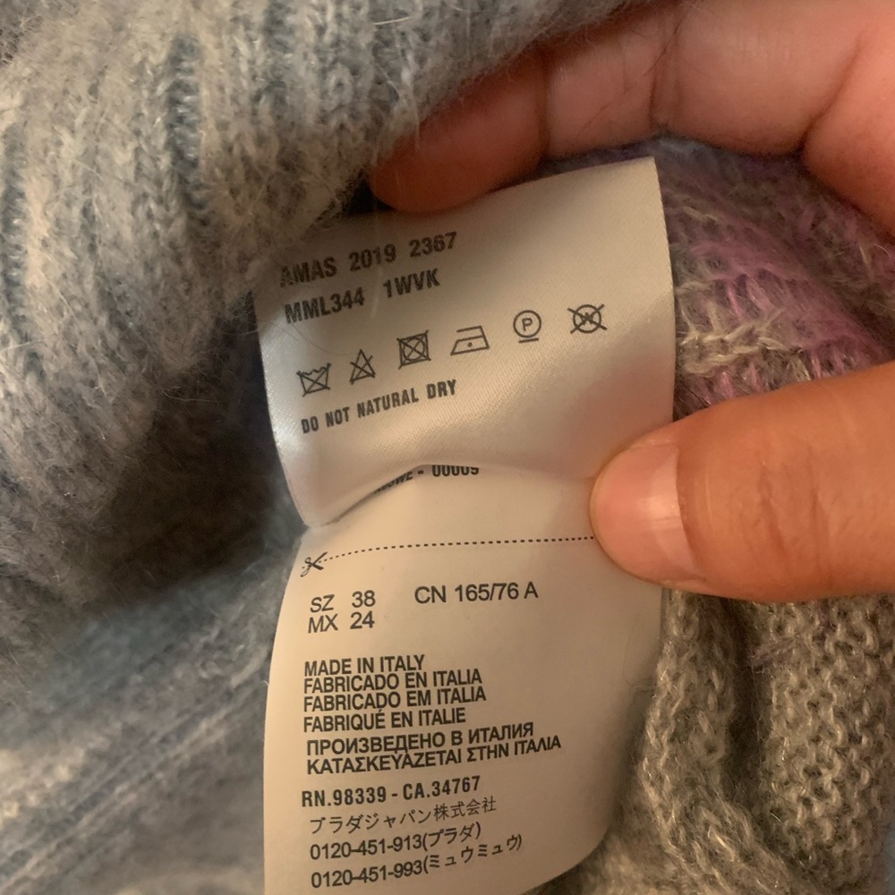 Miu Miu Gray and Purple Cardigan - Picture 5 of 9